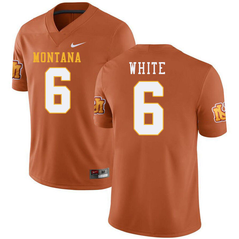 Montana Grizzlies #6 Keelan White College Football Jerseys Stitched Sale-Throwback